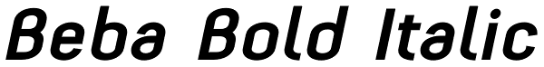 Beba Bold Italic Font