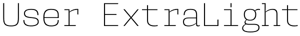 User ExtraLight Font