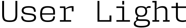 User Light Font
