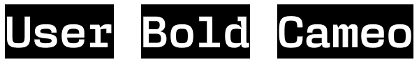 User Bold Cameo Font