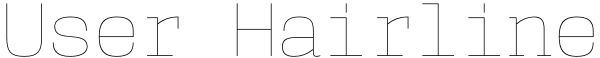 User Hairline Font