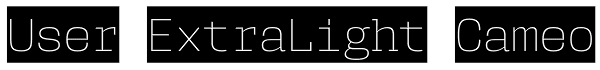 User ExtraLight Cameo Font