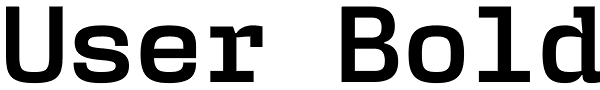 User Bold Font