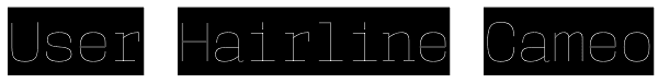 User Hairline Cameo Font