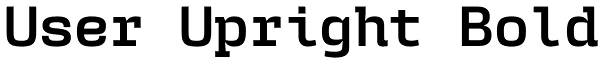 User Upright Bold Font