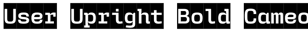 User Upright Bold Cameo Font