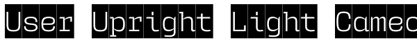 User Upright Light Cameo Font