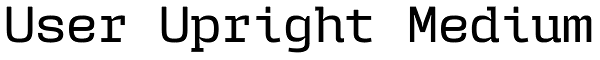 User Upright Medium Font