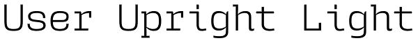 User Upright Light Font
