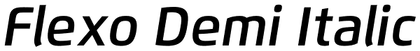 Flexo Demi Italic Font