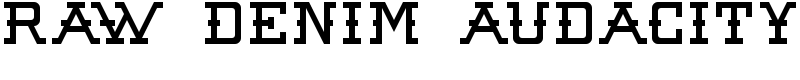 Raw Denim Audacity Font