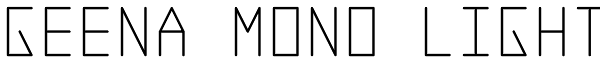 Geena Mono Light Font