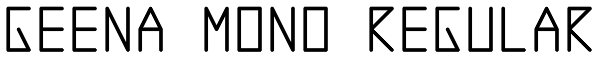 Geena Mono Regular Font
