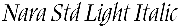 Nara Std Light Italic Font