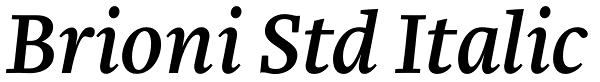 Brioni Std Italic Font
