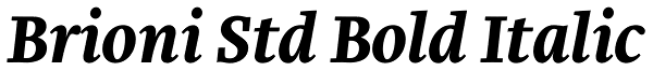 Brioni Std Bold Italic Font