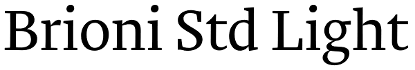 Brioni Std Light Font