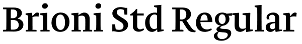 Brioni Std Regular Font