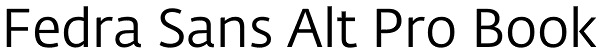 Fedra Sans Alt Pro Book Font