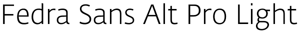 Fedra Sans Alt Pro Light Font