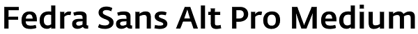 Fedra Sans Alt Pro Medium Font