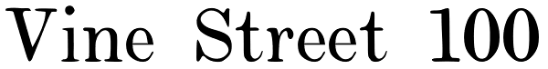Vine Street 100 Font