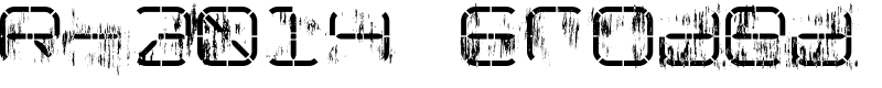 R-2014 Eroded Font