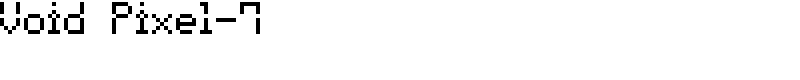 Void Pixel-7 Font