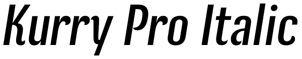 Kurry Pro Italic Font