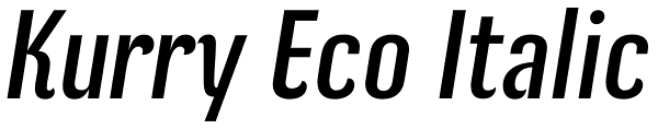 Kurry Eco Italic Font