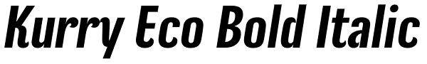 Kurry Eco Bold Italic Font