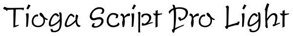 Tioga Script Pro Light Font