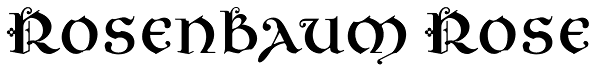 Rosenbaum Rose Font