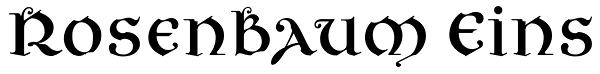 Rosenbaum Eins Font