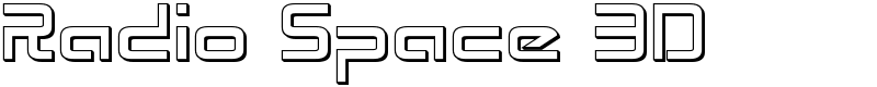 Radio Space 3D Font