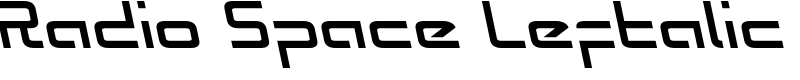 Radio Space Leftalic Font