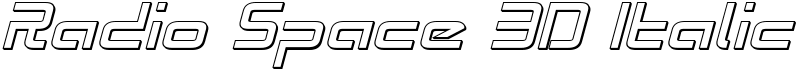 Radio Space 3D Italic Font