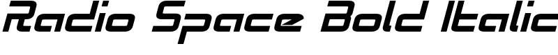 Radio Space Bold Italic Font