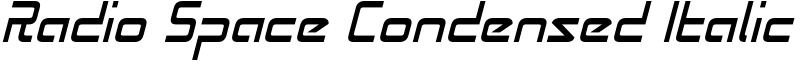 Radio Space Condensed Italic Font