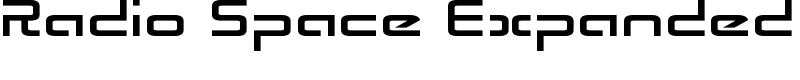 Radio Space Expanded Font