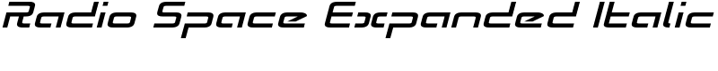 Radio Space Expanded Italic Font