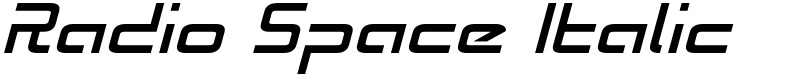 Radio Space Italic Font