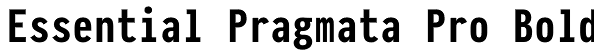 Essential Pragmata Pro Bold Font