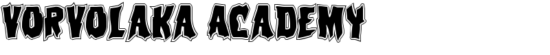 Vorvolaka Academy Font