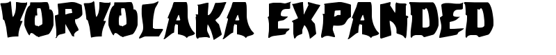 Vorvolaka Expanded Font