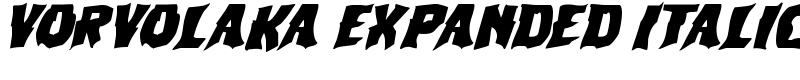 Vorvolaka Expanded Italic Font