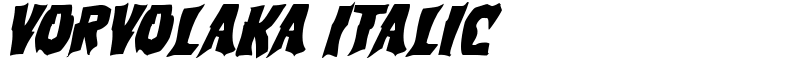 Vorvolaka Italic Font
