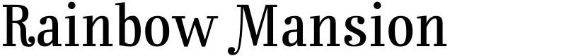 Rainbow Mansion Font