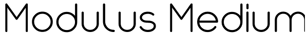 Modulus Medium Font