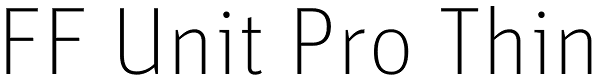 FF Unit Pro Thin Font